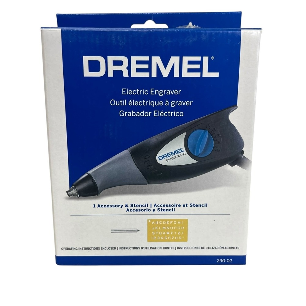 Dremel Electric Engraver Tool 290 02 With Accessory Stencil